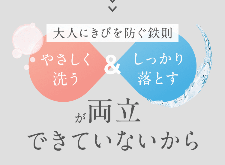 大人にきびを防ぐ鉄則が両立できていないから